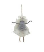 NWT BALLERINA MOUSE ORNAMENT - FELTED SILVER/GRAY - $12.82