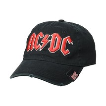 AC/DC Baseball Cap: Red on White Logo (High-Embossed) One size  - $40.00