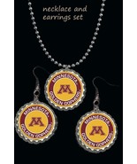 Minnesota Golden Gophers  earrings &amp; necklace set great gift - $161.07 MXN