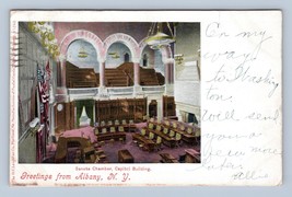 Senate Chamber Interior Capitol Building Albany New York NY 1905 UDB Postcard Q1 - £2.13 GBP