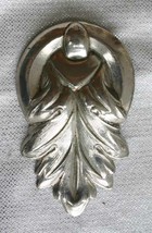 Elegant Art Deco Leaf Silver-tone Dress Clip 1930s vintage 2 1/4&quot; - $14.95