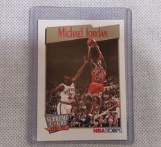 1991 NBA Hoops Michael Jordan Basketball Card #455 in Protective Toploader - £2.33 GBP