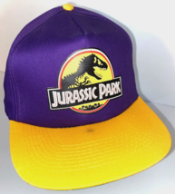 Jurassic Park Hat Snapback Purple Yellow Vintage Gimme Cap OSFA Rexy - £21.69 GBP