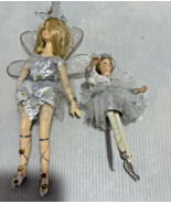 2pc Vintage Silvestri Hanging Silver Fairy Pixie , Dancer ChristmasOrnam... - €12,96 EUR