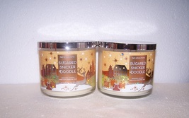 2 Bath &amp; Body Works Sugared Snickerdoodle 3 Wick Scented Candle 14.5 oz - £39.86 GBP