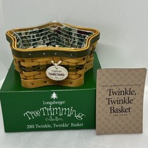 Longaberger 2001 Christmas Tree Trimming Twinkle Twinkle Star Basket No Lid - £18.08 GBP