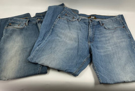 2 Vintage Lucky Brand Jeans Men&#39;s 36Wx29L Blue Dungaree  Gene Montesano ... - £53.94 GBP