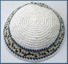 Knitted KIPPA size: 6.5&quot; / 16cm Yarmulke Kipa Kippah skullcap cap - £3.60 GBP