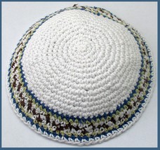 Knitted KIPPA size: 6.5&quot; / 16cm Yarmulke Kipa Kippah skullcap cap - £3.59 GBP