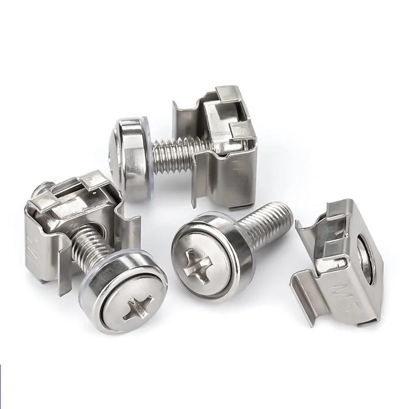 High Quality 10PCS M4 M5 M6 M8 304 Stainless Steel Rack Mount Cage Nuts Scre - £8.09 GBP+
