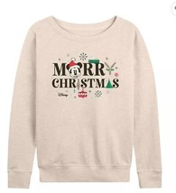 Disney&#39;s Mickey Mouse Women&#39;s Merry Christmas French Terry Long Sleeve T... - $26.99