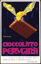 Perugina Cioccolato Chocolate Italian Artist Signed Frederico Seneca Postcard - £111.93 GBP