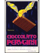 Perugina Cioccolato Chocolate Italian Artist Signed Frederico Seneca Pos... - $149.75