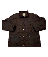 LL Bean Upcountry Waxed  Duck Down Jacket Mens L  Brown Corduroy Collar ... - €110,01 EUR