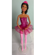 2015 Mattel AA Barbie Ballerina Pink DHM58 K371 2001 Head Pink Legs Rigi... - $16.78 CAD