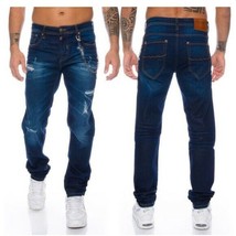 Men&#39;s CD392 Fashion Dk. Blue Denim Pants - £159.07 GBP