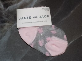 Janie and Jack Sheer Polka Dot Ankle Socks Light Pink 6/12 Months Girl&#39;s... - £7.92 GBP