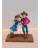 Wilton Cake Topper Country Western Theme Line Dancing Couple 1995 Unique - $20.56