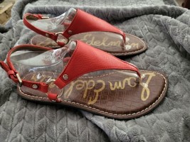 Sam Edelman red leather Greta women&#39;s sandals 6 M - £31.84 GBP