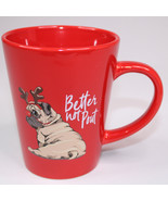 Modern Gourmet Foods Mug Pug Dog In Antlers “Better Not Pout” Christmas ... - $183.85 MXN
