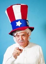 USA Flag Stars and Stripes Uncle Sam Costume Tall Hat - £8.05 GBP