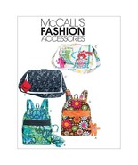 McCall's Patterns M6176 Backpack, Bag, Case in 3 Sizes and Charm, One Size Only - $9.78