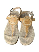 UGG Women&#39;s Sandals Ayden II Thong Cork T-Strap Buckle Flat Leather Tan Sz. 7 - £19.19 GBP