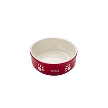 Nobby Dog Ceramic Bowl Dog, 13.5 x 13.5 x 5 cm, Red/ Beige  - £7.10 GBP