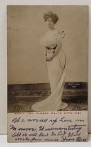 RPPC Victorian Woman Actress Dancer Waltz with Me to Shirleysburg Pa Postcard B9 - £15.63 GBP
