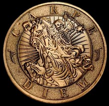 5pcs - Everyday Carry Carpe Diem Memento Mori Coins Stoicism Philosophy Tokens - £17.52 GBP