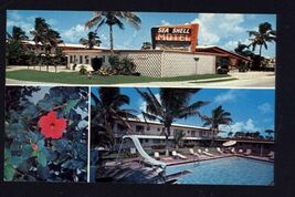 SEA SHELL MOTEL Naples Florida * Multi View - Building Pool  postcard no... - $5.89