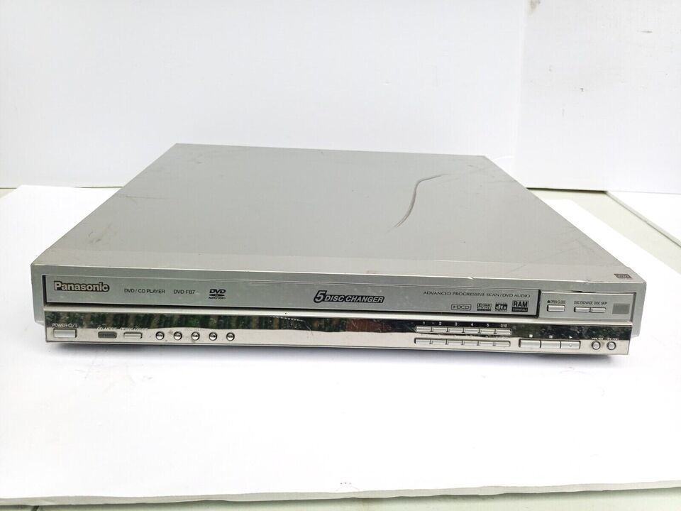 *UNTESTED BUT POWERS ON* PANASONIC DVD-F87 CD DVD PLAYER CHANGER 5 DISC ... - $31.65