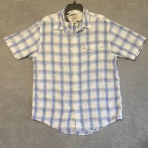 Ralph Lauren Polo Jeans Co. Men's XL Short Sleeve Blue White Plaid Casual Shirt - $14.85