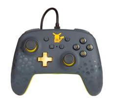 Pokemon Pikachu PowerA Enhanced Wired Controller Joystick Nintendo Switch Gray Y - £16.11 GBP