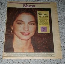 Gloria Estefan Show Newspaper Supplement Vintage 1991 - £19.51 GBP