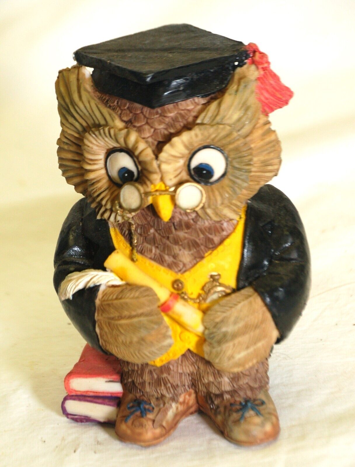 Graduation Owl Bird Resin Figurine - $9.89