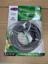 Belkin CAT5e Ethernet Cable 50 feet 15.2m Grey New In Package - £10.08 GBP