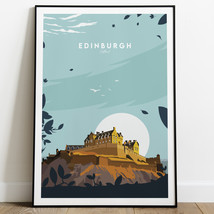 Edinburgh Poster | Scotland Travel Poster, Edinburgh Castle Wall Art &amp; Gift Idea - £20.55 GBP+