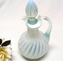 2736 Antique Fenton Art Glass Aqua Swirl Cruet - £78.47 GBP