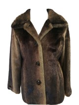 NEW FuDa Women&#39;s Winter Brown Faux Fur Lined Warm JACKET Sz S  4 6 NWT F... - £26.74 GBP