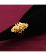 22 Karat Print True Gold Birthstone Rings Size US 8 Bachlor Tibetan Jewelry - £350.31 GBP