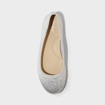 Cat &amp; Jack Mädchen&#39; Silber Lisa Zum Reinschlüpfen Ballett Hausschuhe Grö... - $14.03