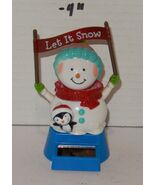 Solar Powered Dancing wobbling Snowman Christmas Holiday Red White Green #2 - €8,50 EUR