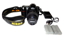 Nikon D50 6.1 MP Digital SLR Camera AF-S DX 18-55mm Lens Batteries &amp; Cha... - £77.58 GBP