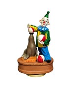 VTG Ceramic Clown and Seal Revolving Music Box Send in the Clowns - SEE ... - £8.48 GBP
