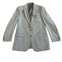 Burberry Vintage Light Grey Plaid Blazer Jacket Button-Down Size 46R Men&#39;s - £57.55 GBP