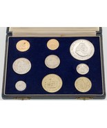 1964 South Africa 9 Coin Proof Set with Original Blue Case PS 59 - $2,213.80 CAD