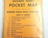 NOS Sealed 1950s Cram&#39;s Modern Series Pocket Map #1 Mediterranean &amp; Near... - £12.07 GBP