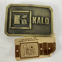 NOS Vintage Solid Brass KALO Belt Buckle by Lewis Corp - Farm Agriculture Turf - £3.32 GBP