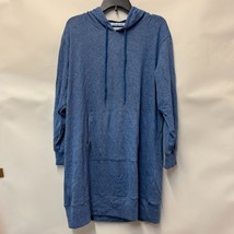White Mark Womens Plus 1X Heather Blue Drawstring Sweatshirt PREOWNED A71 - $19.59